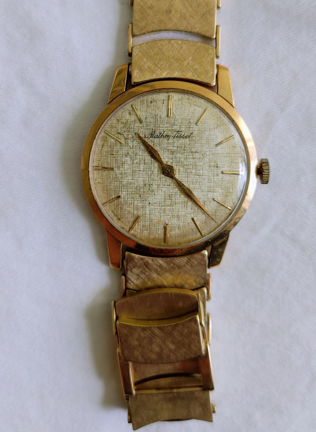 Mathey tissot 14k gold watch best sale