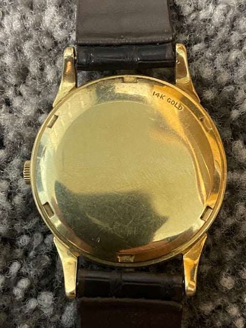 Omega 14k gold watch hot sale