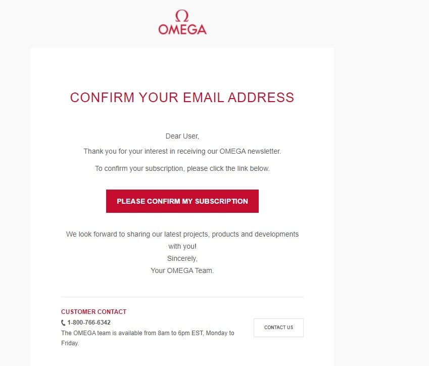 Omega News Letter Confirm Your Email Address A Scam Omega