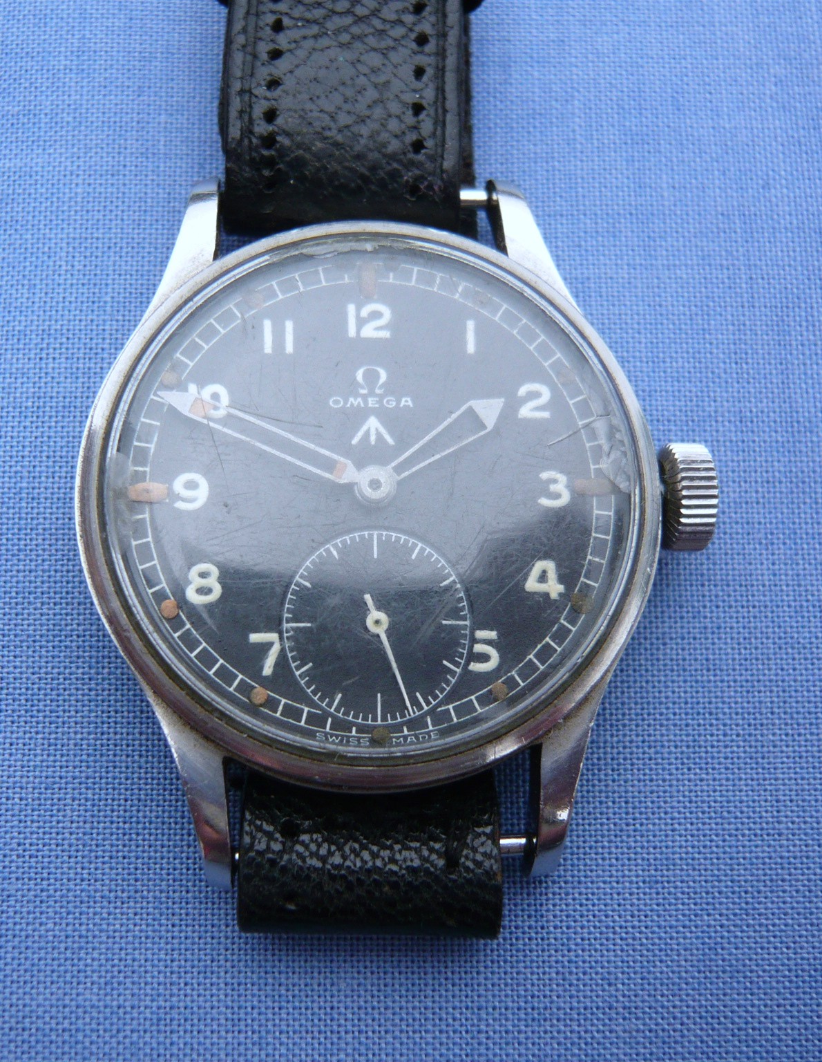 First Omega w.w.w. Military Wrist Watch 