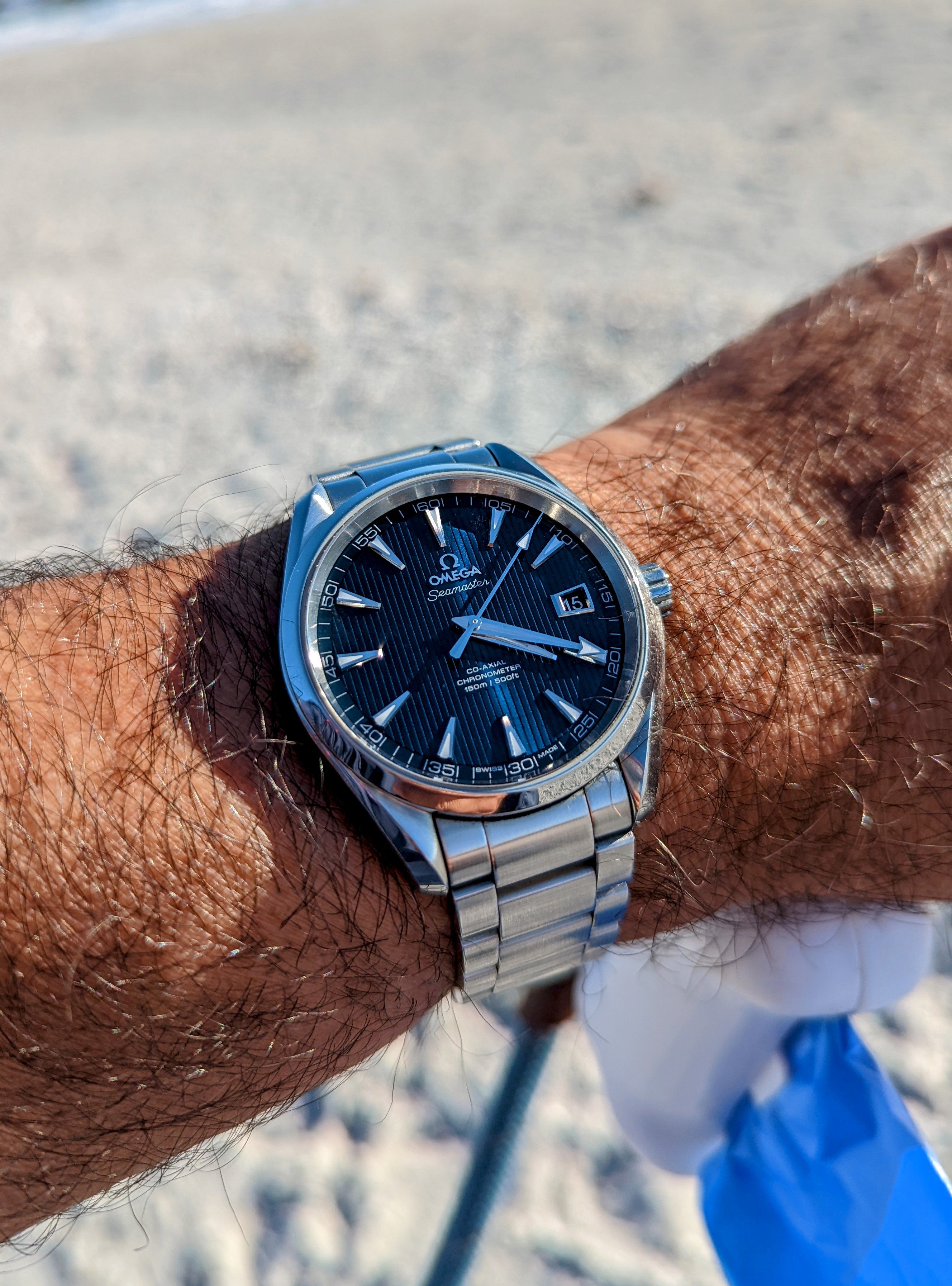 Omega aqua terra on on sale wrist