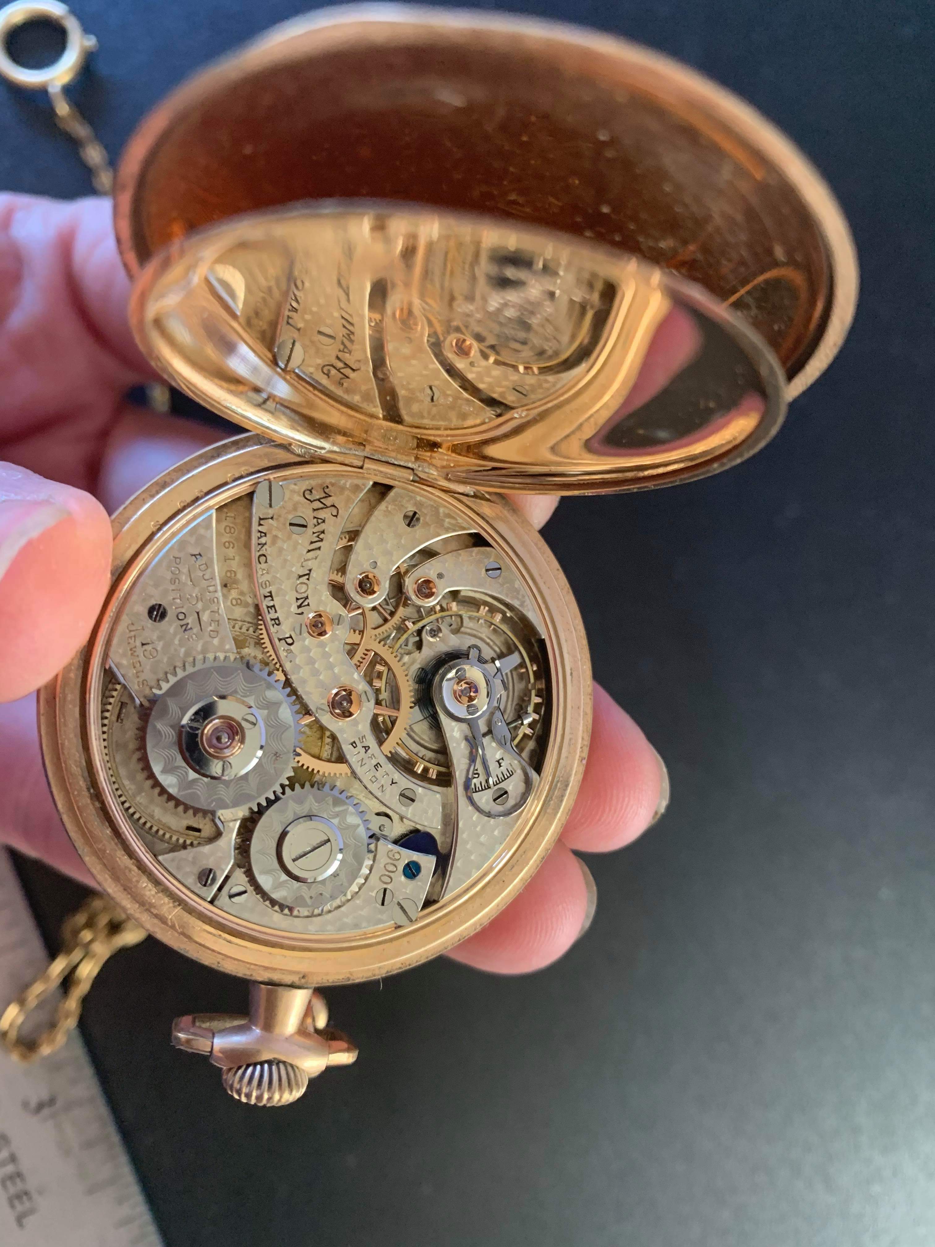 Hamilton pocket watch outlet identification