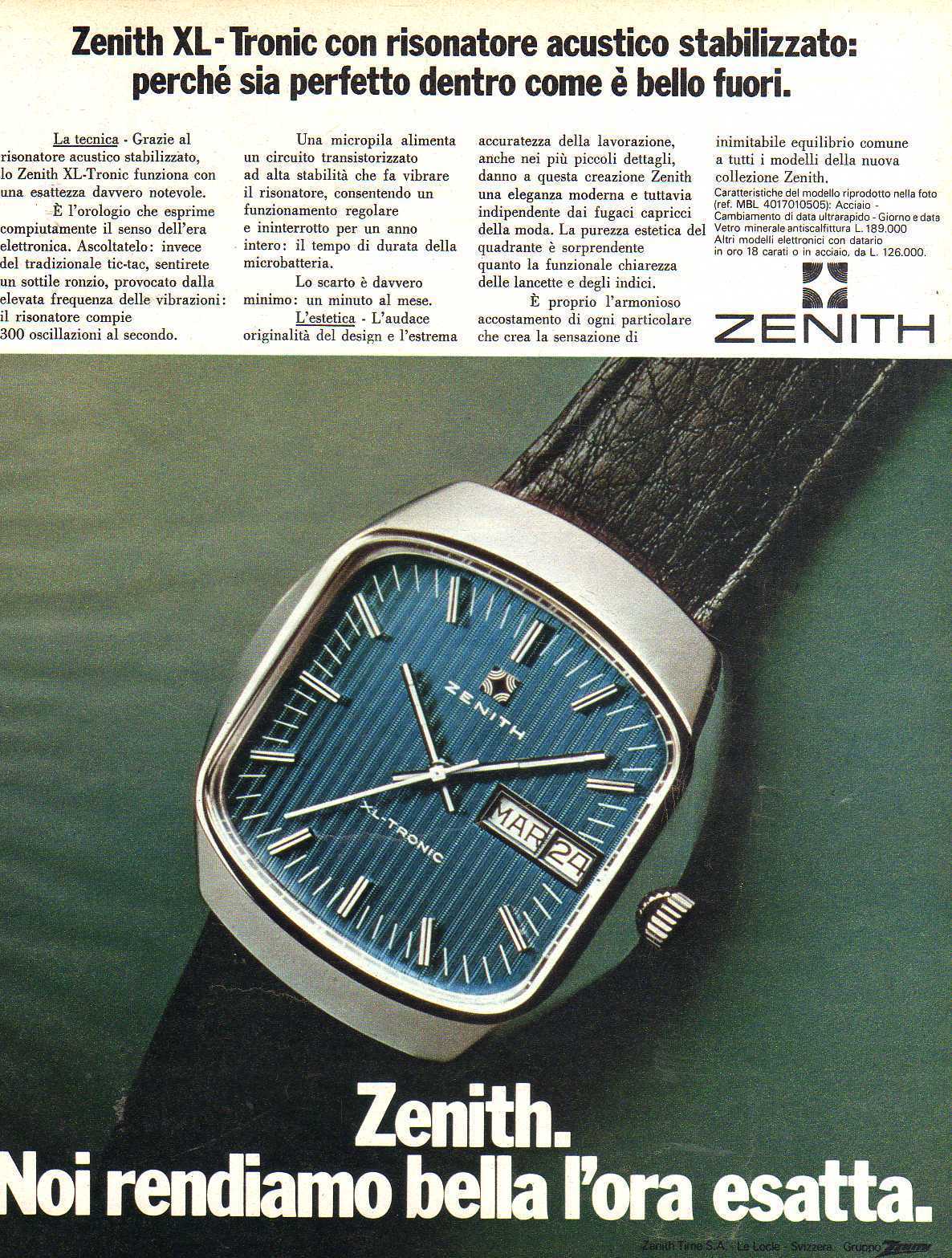 Zenith 2024 xl tronic