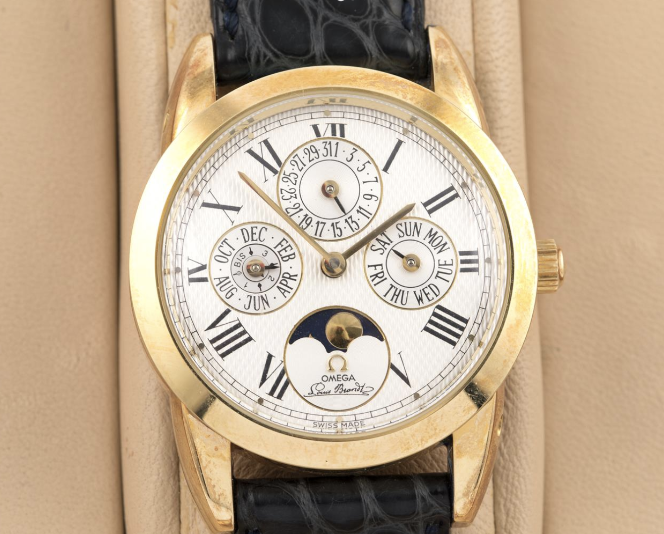 OMEGA, LOUIS BRANDT, SKELETON, YELLOW GOLD, Online Christmas Auction