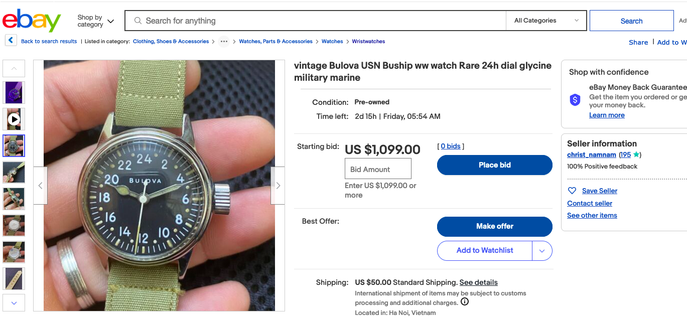 Bulova USN BUSHIPS? | Omega Watch Forums
