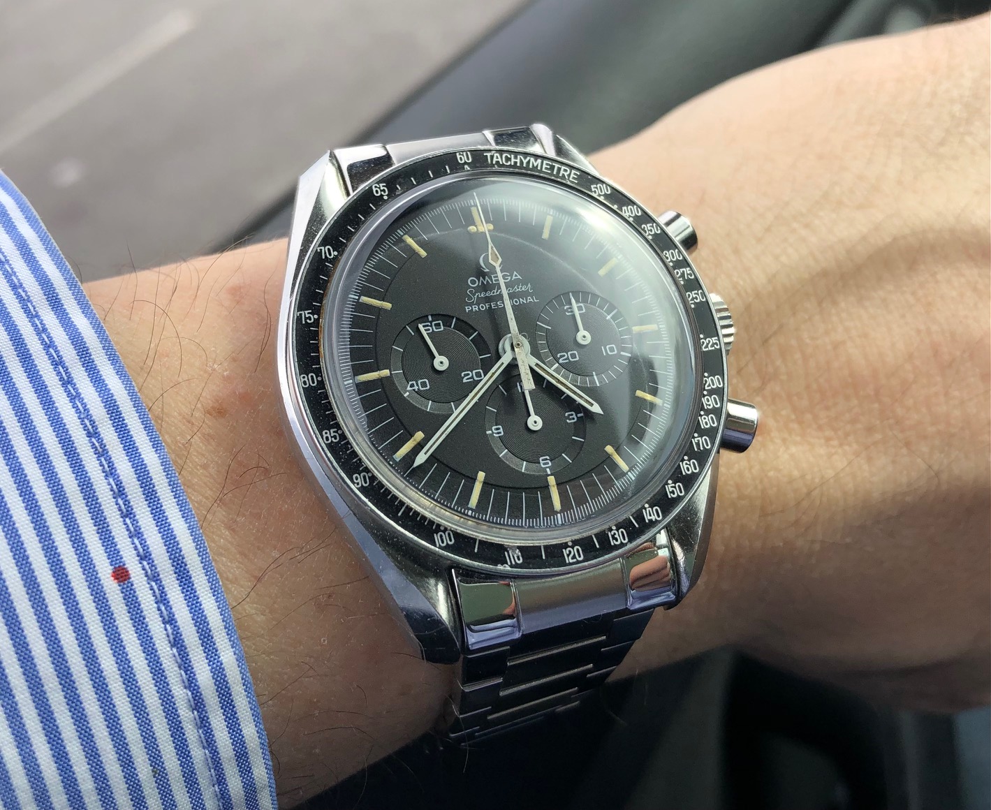 My first Speedmaster Professional Hesalite for Sapphire Crystal