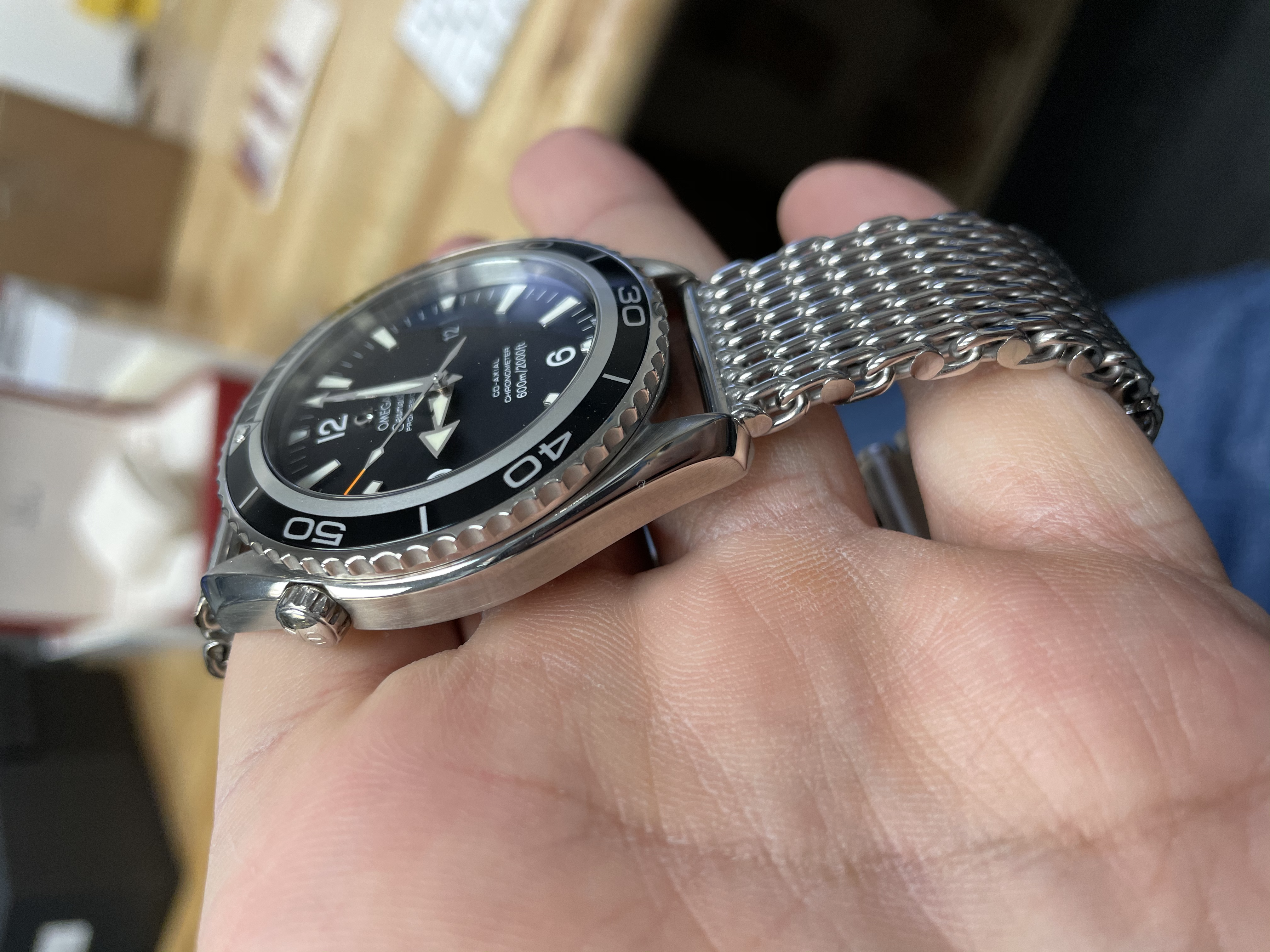 Omega seamaster clearance 300 mesh bracelet