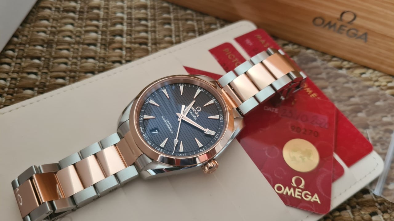 FS OMEGA Mens Seamaster Aqua Terra Two Tone Bracelet Watch