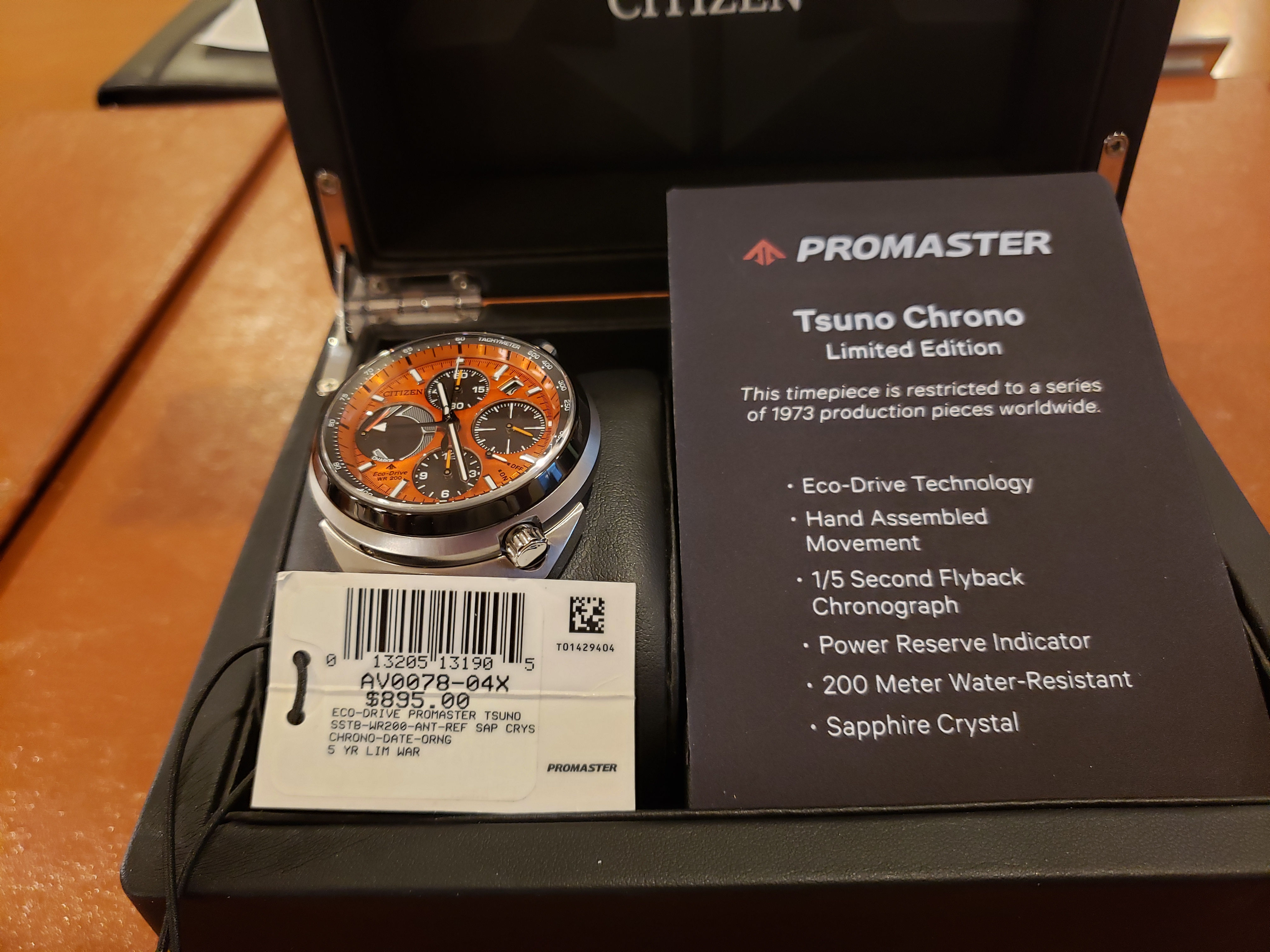 Citizen tsuno online orange