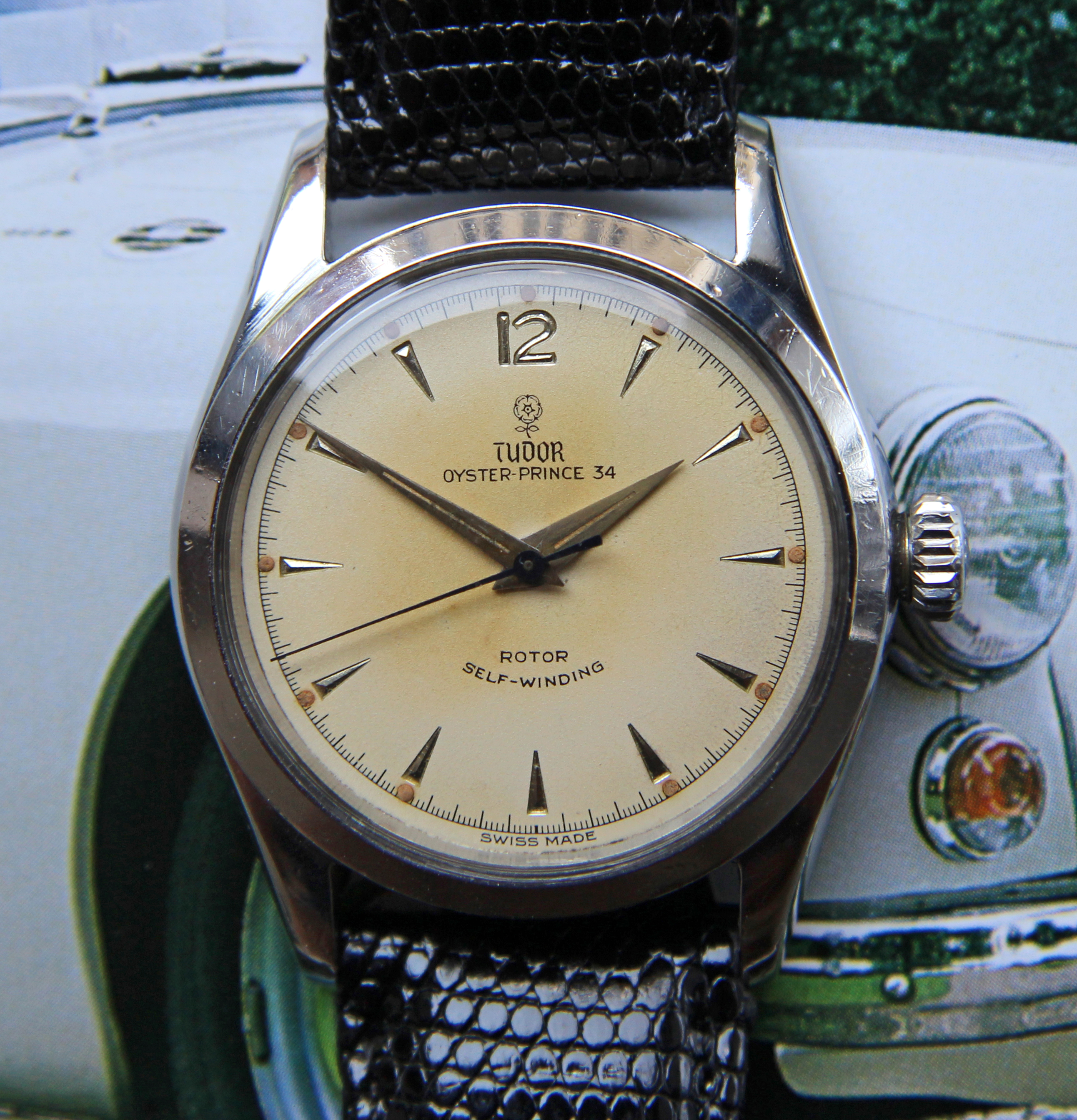 SOLD Vintage Tudor Ref. 7909 Small Rose Oyster prince Cal. 390