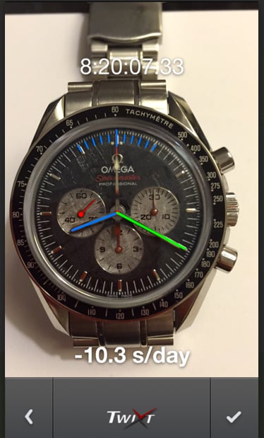 Running chronograph continuously on sale speedmaster