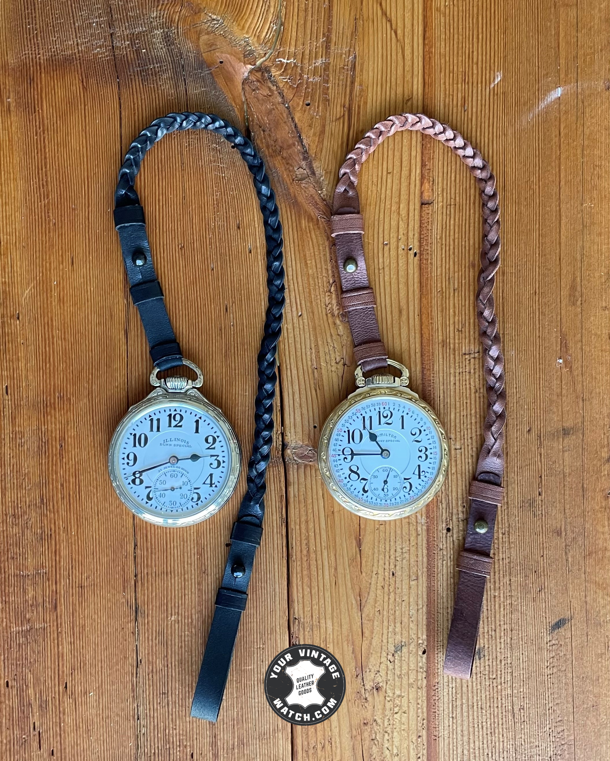 Leather pocket watch lanyard sale