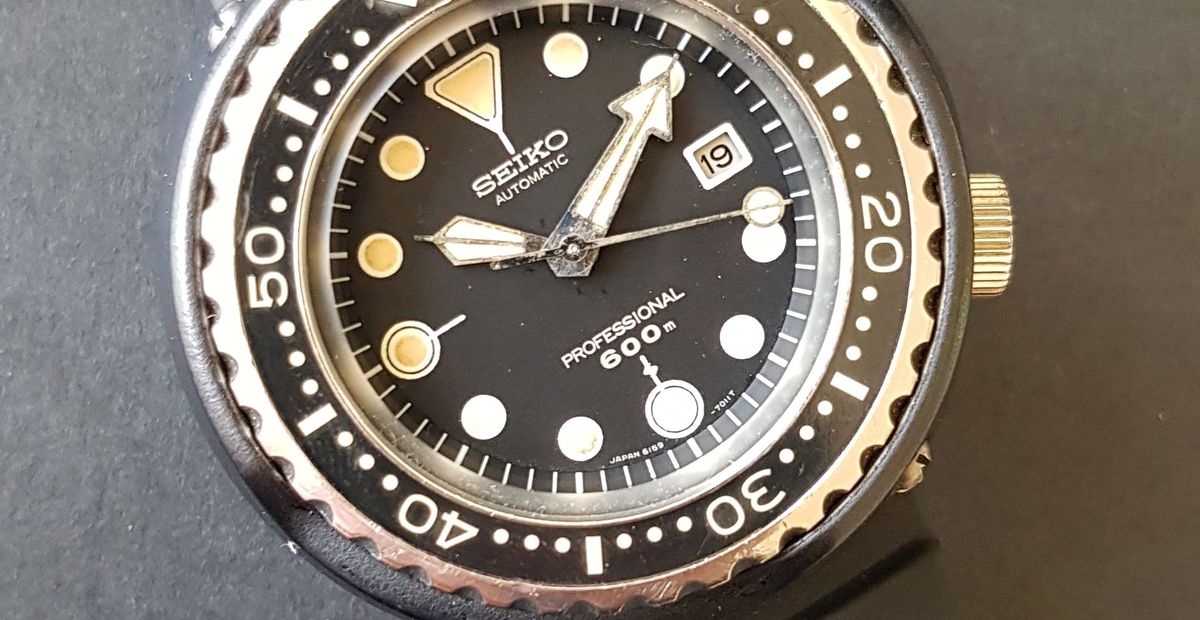 オグ SOLD - Seiko 6159-7010 Grandfather Tuna with original box