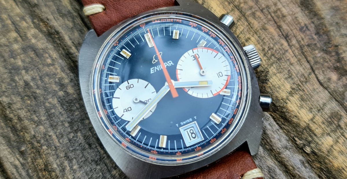 OHPF - Enicar Big Eye Chronograph - Valjoux 234 | Omega Watch Forums