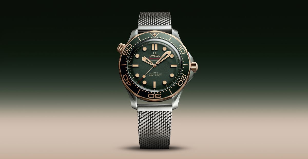 The New Seamaster Pro 300M Diver in Titanium Bronze Gold, Green