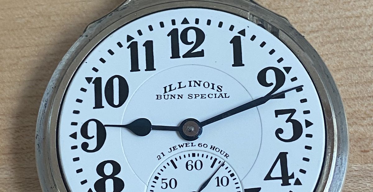 SOLD - llinois Bunn Special 21 Jewel Pocket Watch, Railroad Grade