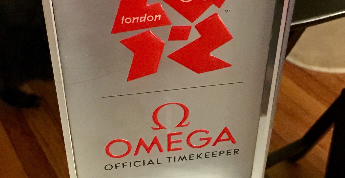 SOLD - Omega Olympic display advertising block | Omega Watch Forums