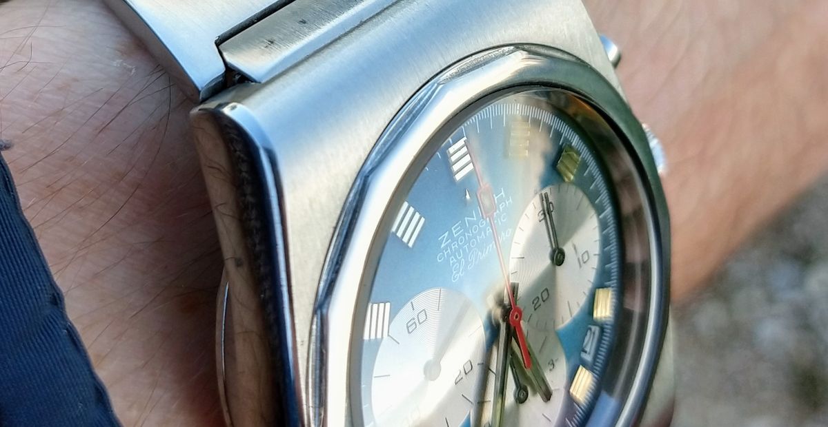SOLD - Zenith A782 El Primero with its lobster bracelet [more pics