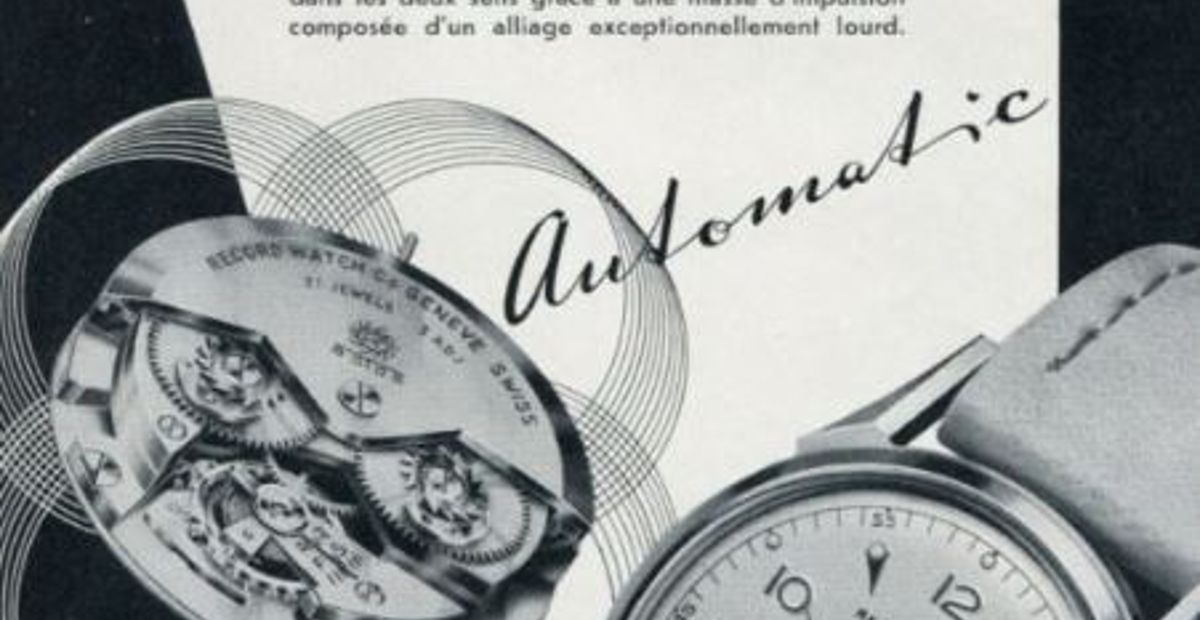 SOLD - RECORD Geneve, 1954, Jumbo 37mm, with beautiful Guilloche