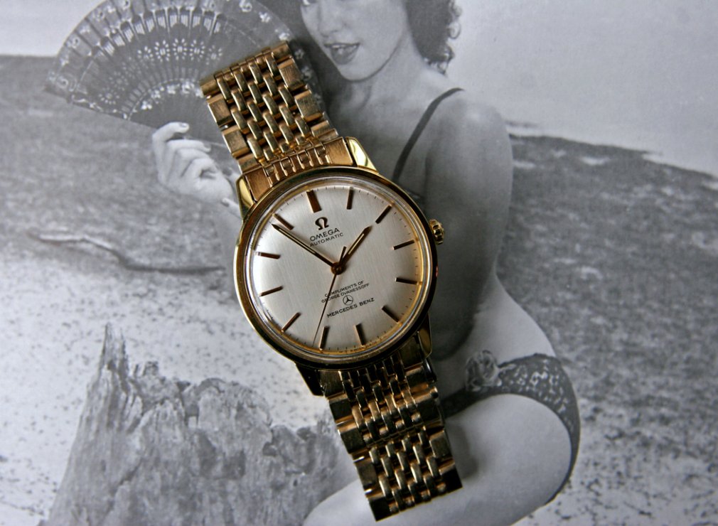 omega gold bracelet watch