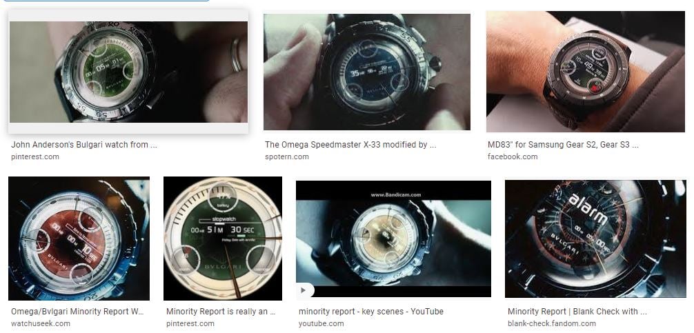 Minority report sale bvlgari watch