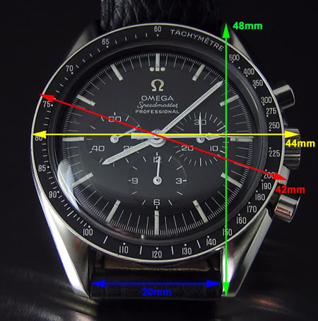 omega speedmaster moonwatch lug width