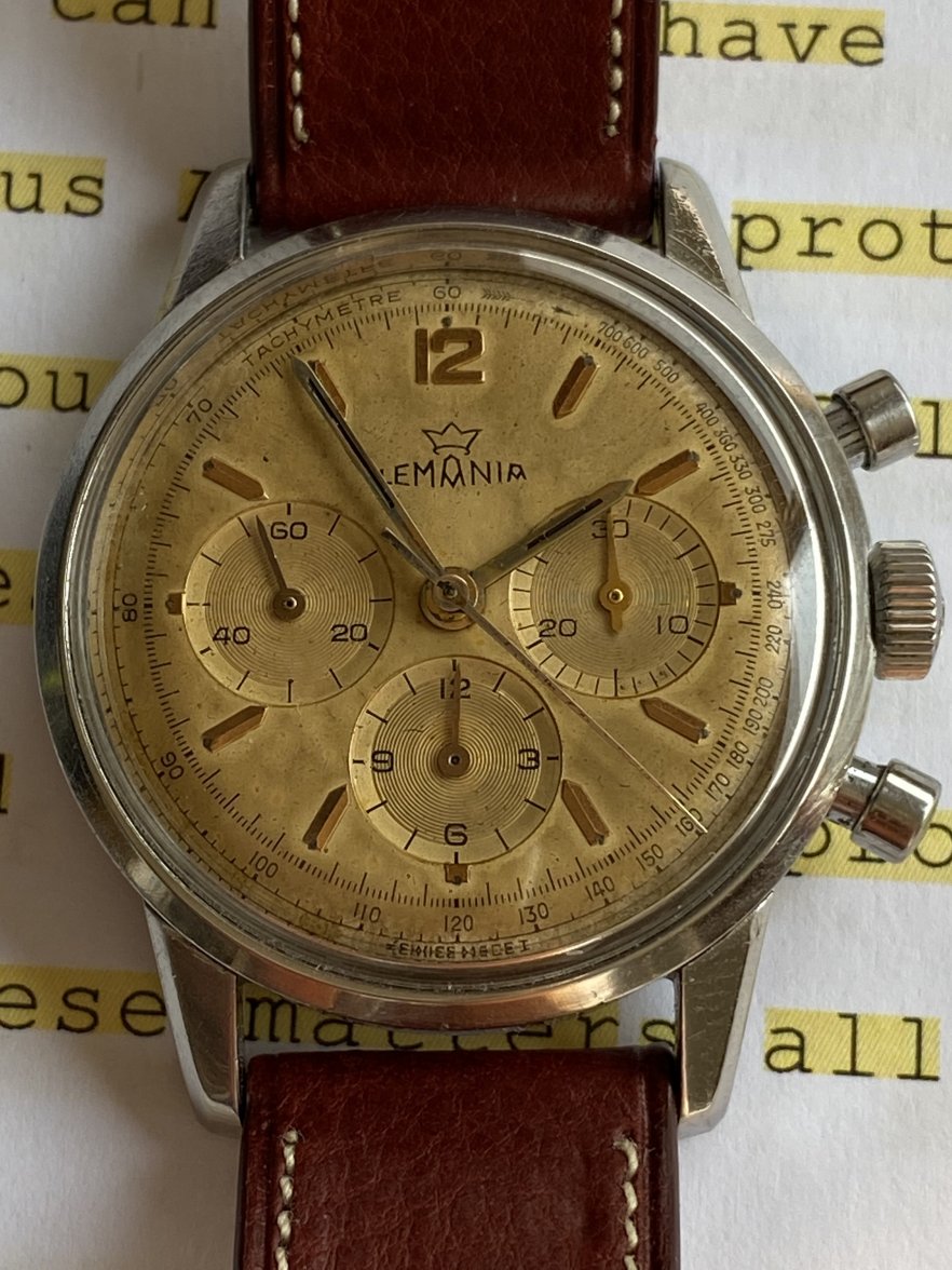 Sold - Reduced - Lemania 805-64 Cal 321 Ch27 Chronograph Stainless 