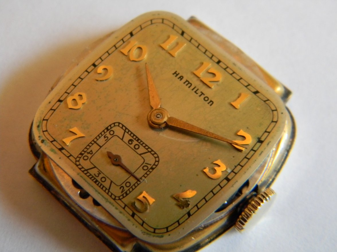 SOLD HAMILTON Martin circa 1946 caliber 987A 17 Jewels Yellow Gold