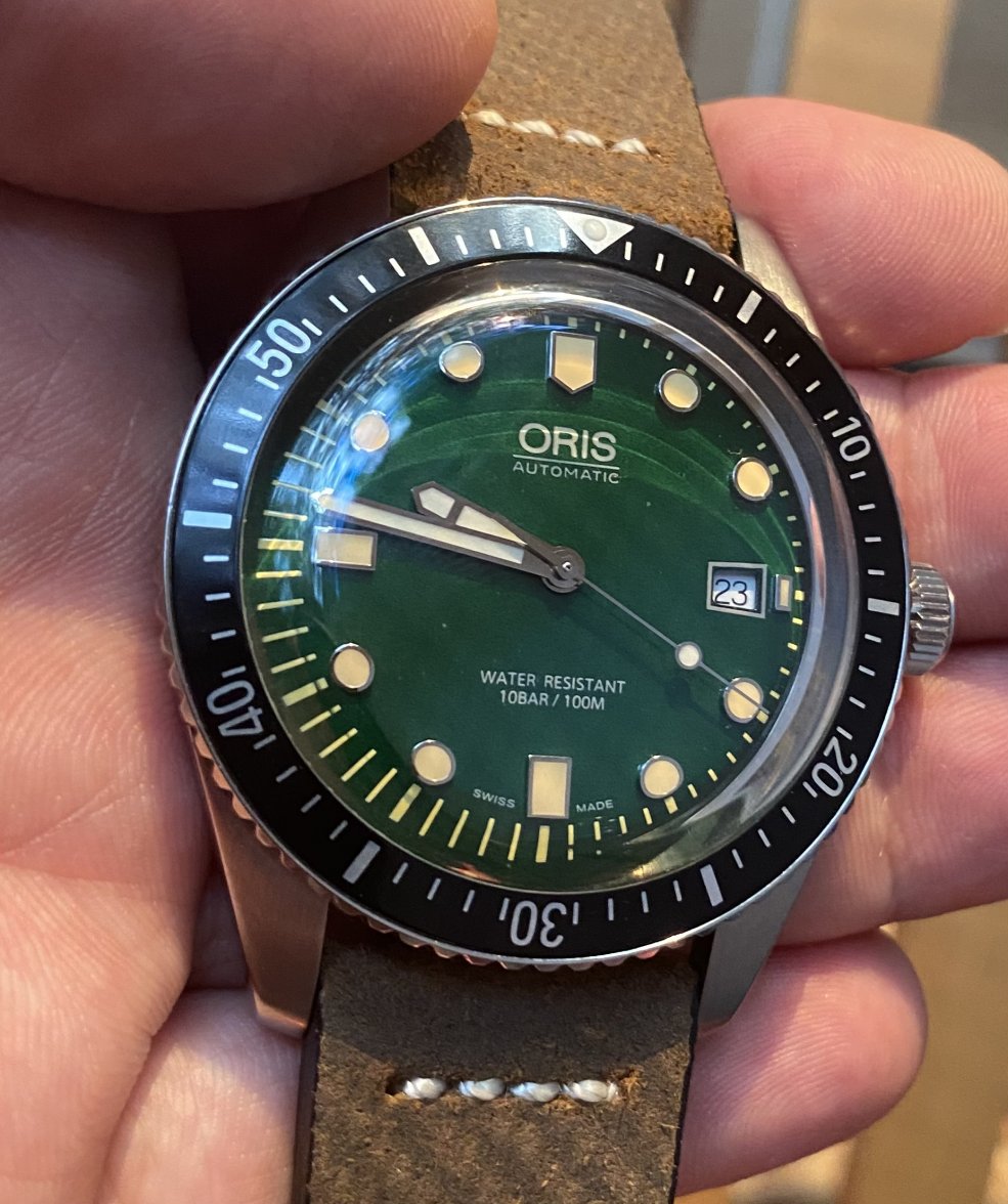 oris 65 diver green