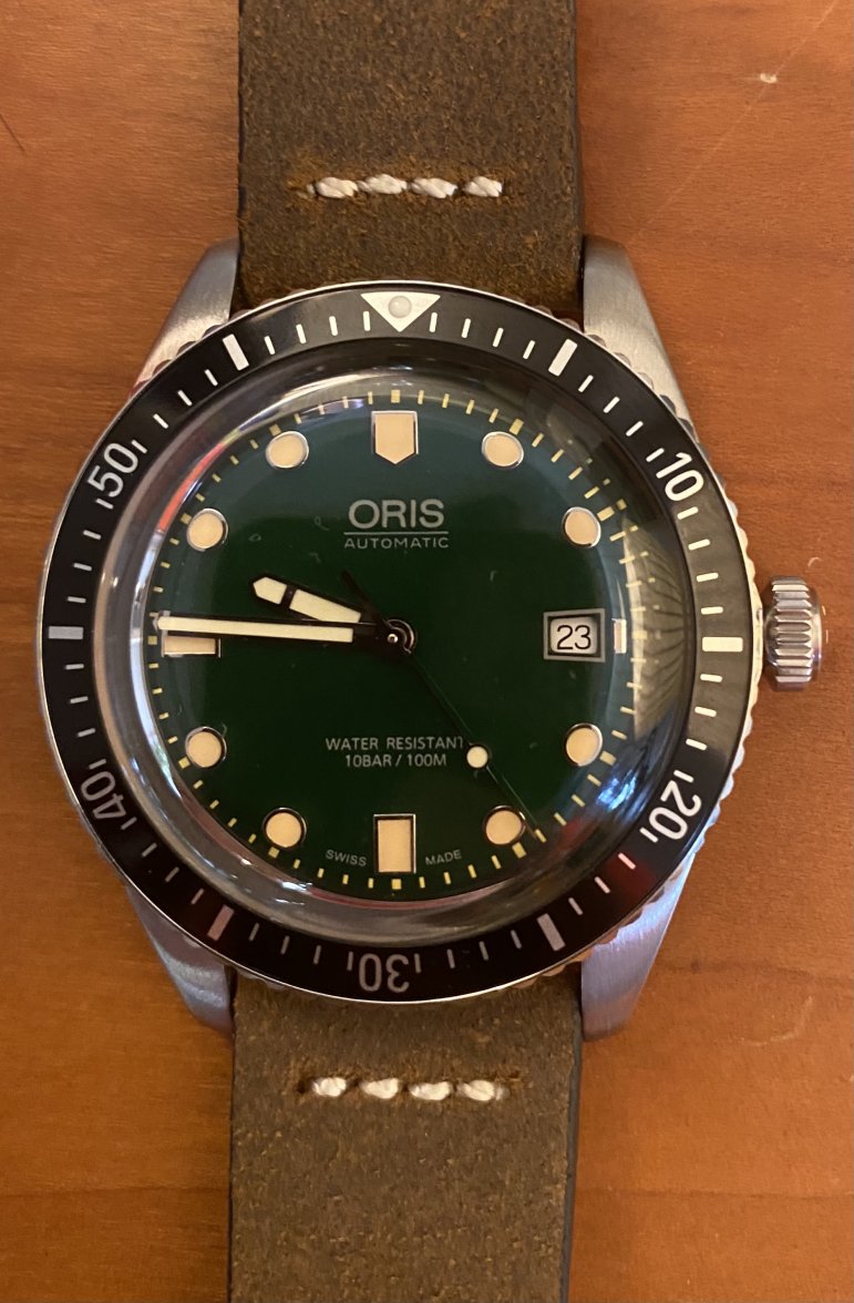 oris 65 diver green