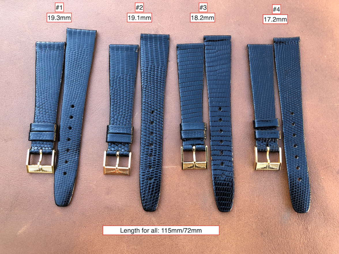 FS Vintage Longines Original Leather Straps. Various Sizes and