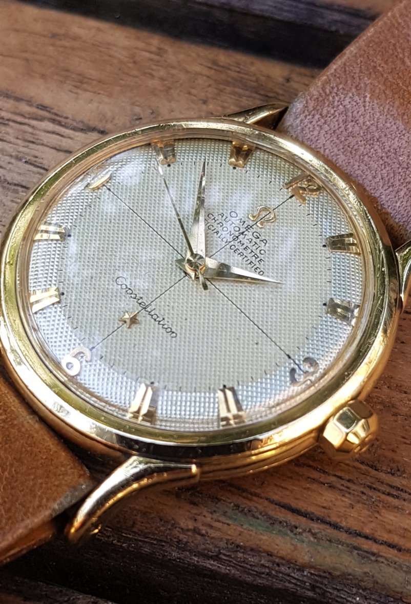 SOLD - Constellation 2648 18kt Waffle Dial | Omega Forums