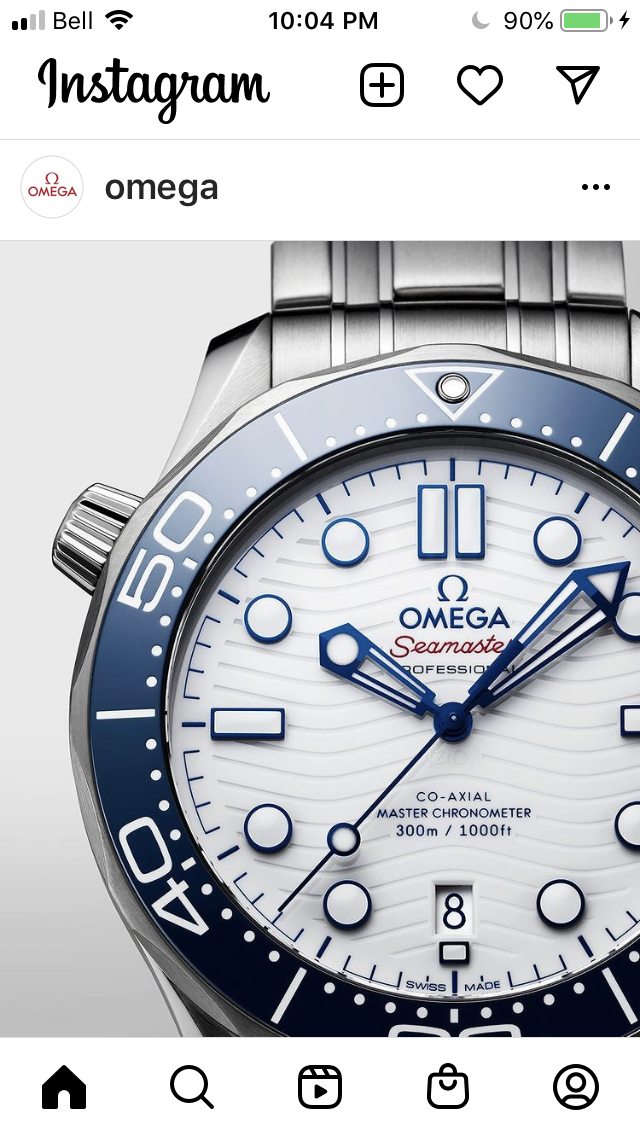 Omega seamaster white outlet face