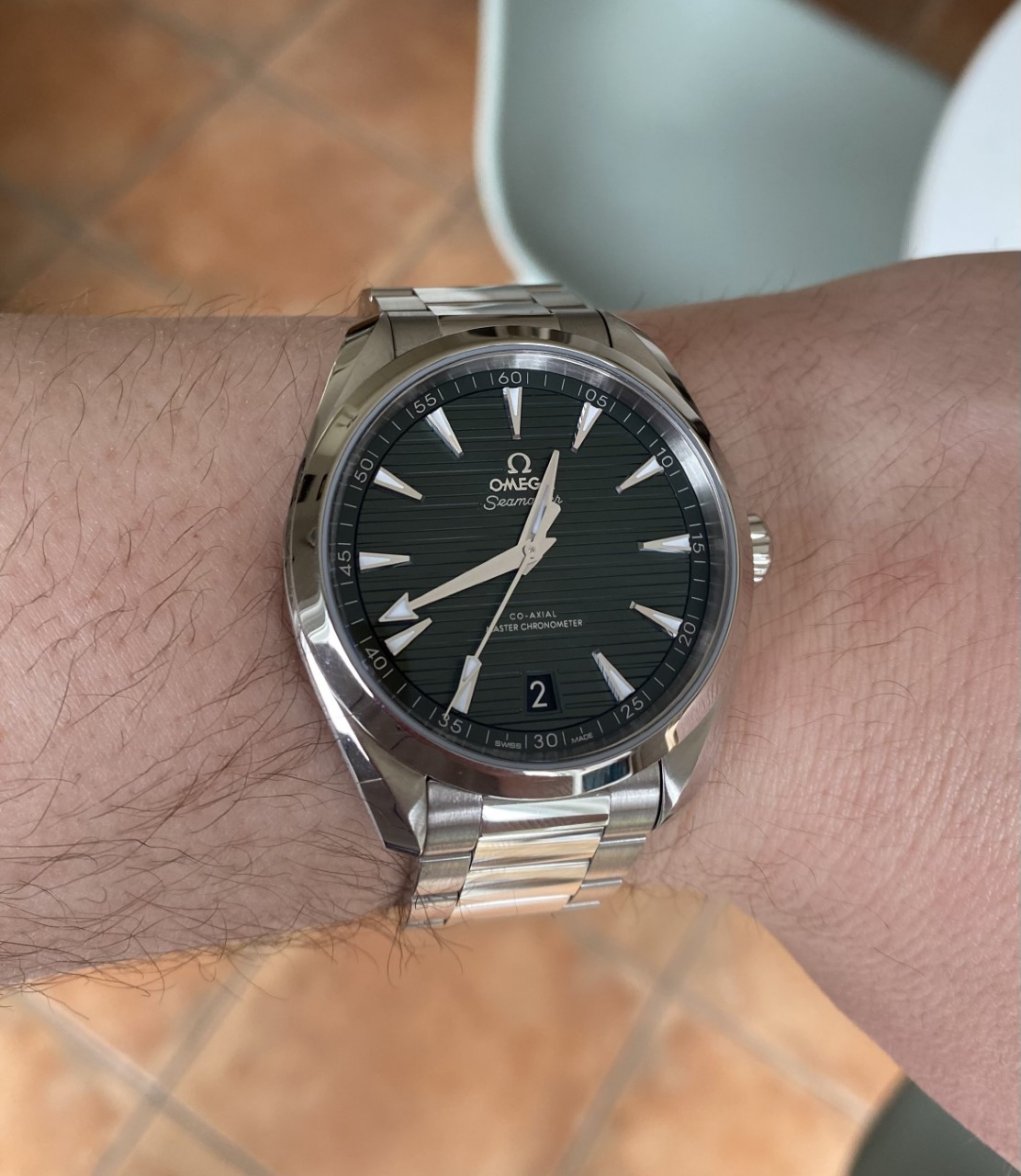 Green Dial Omega Seamaster Aqua Terra 