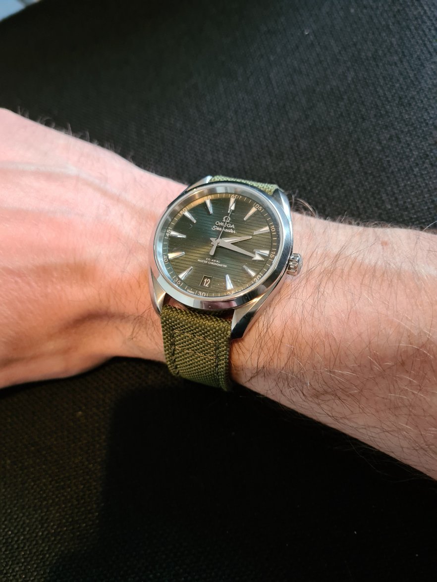 Green Dial Omega Seamaster Aqua Terra 
