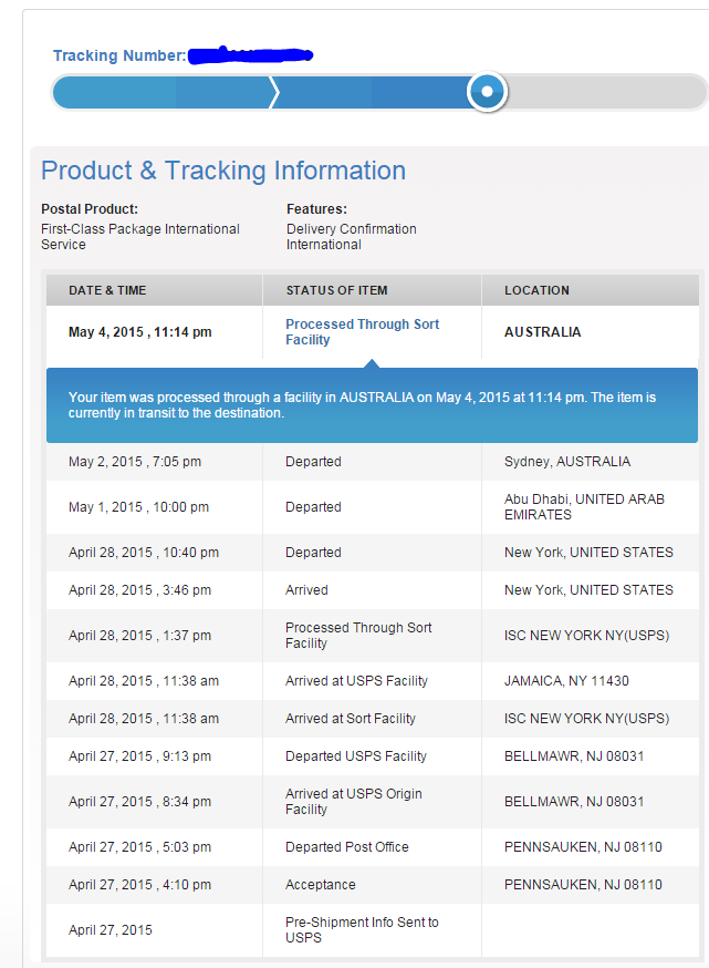 usps package tracking map
