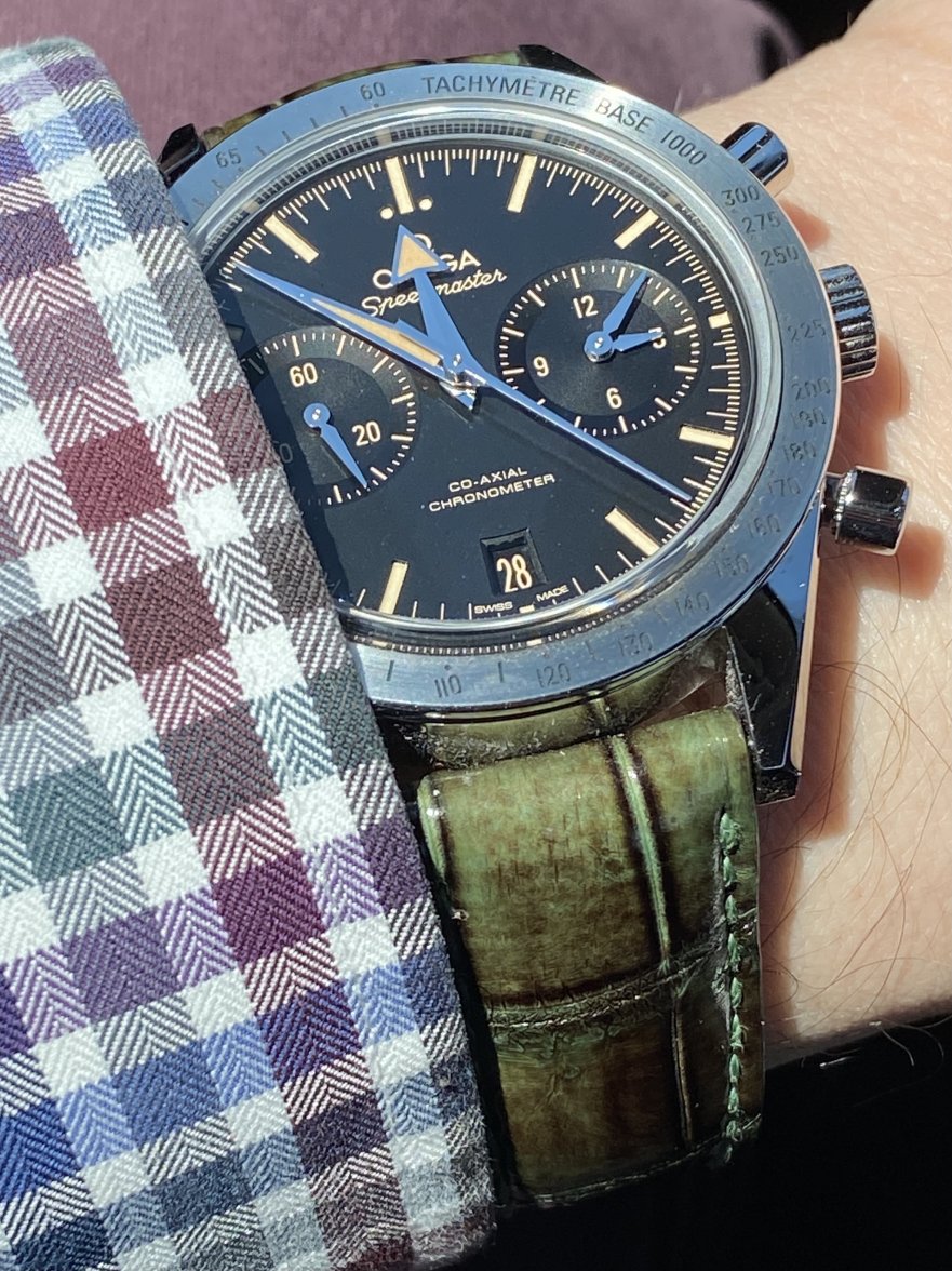 omega speedmaster 57 leather strap