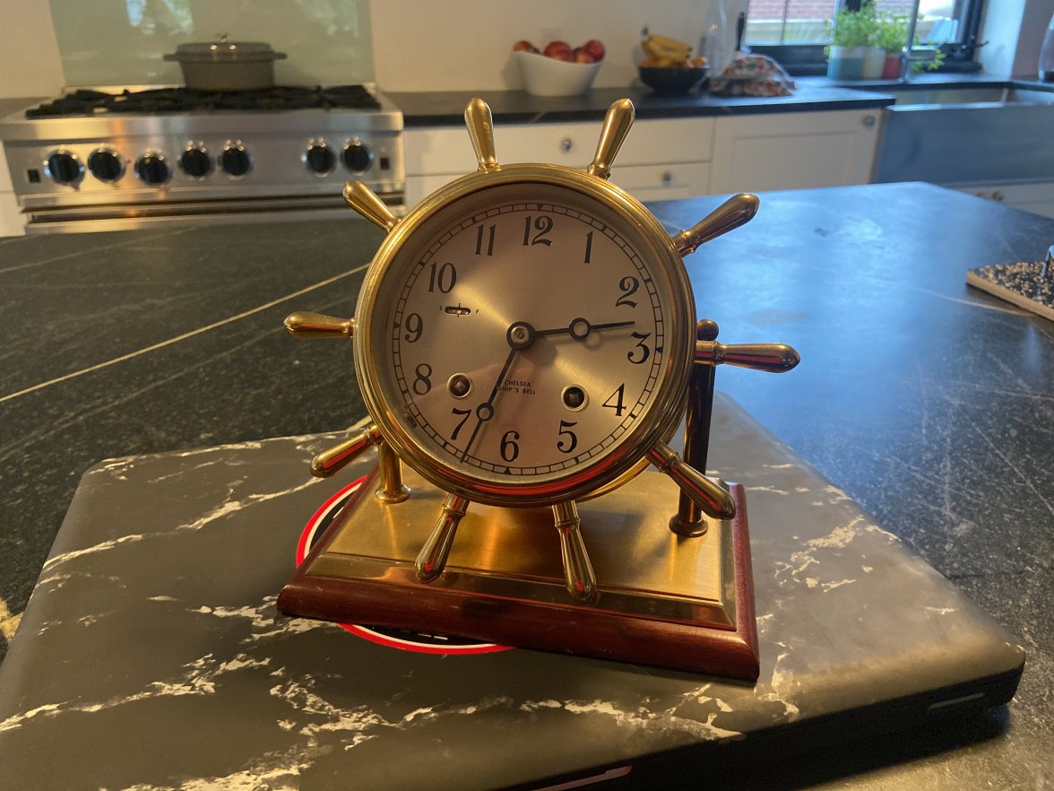 SOLD CHELSEA PRESIDENT'S STATEROOM SHIPS BELL CLOCK LIMITED EDITION