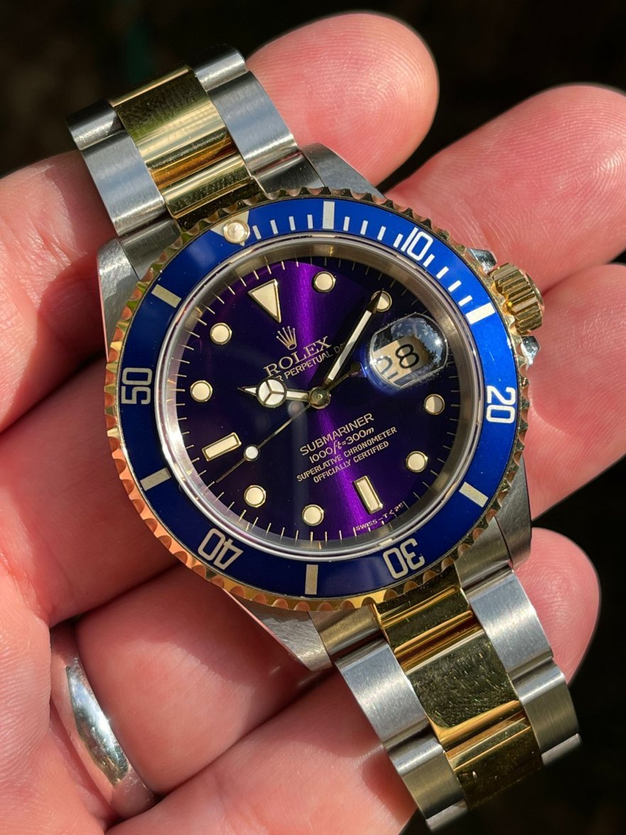 Rolex submariner purple face sale