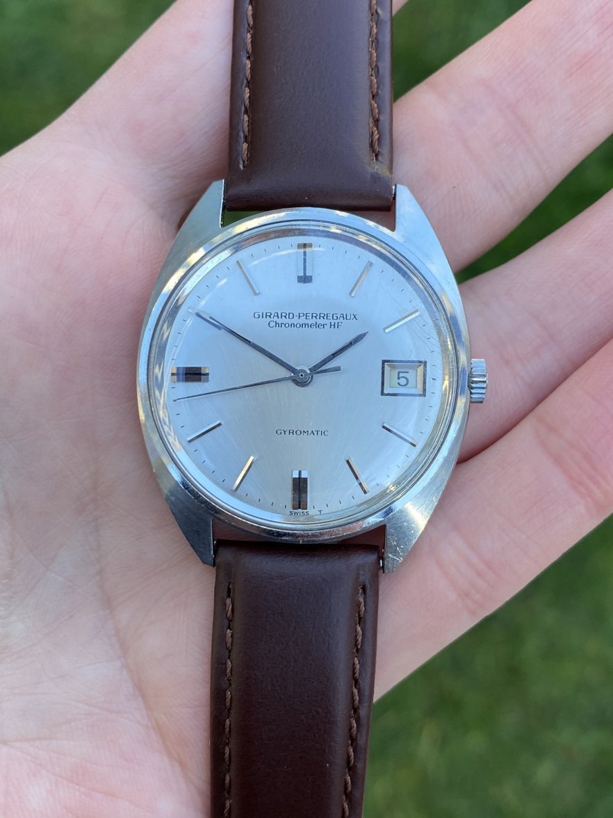 SOLD Further reduced Vintage 1960s Steel Girard Perregaux