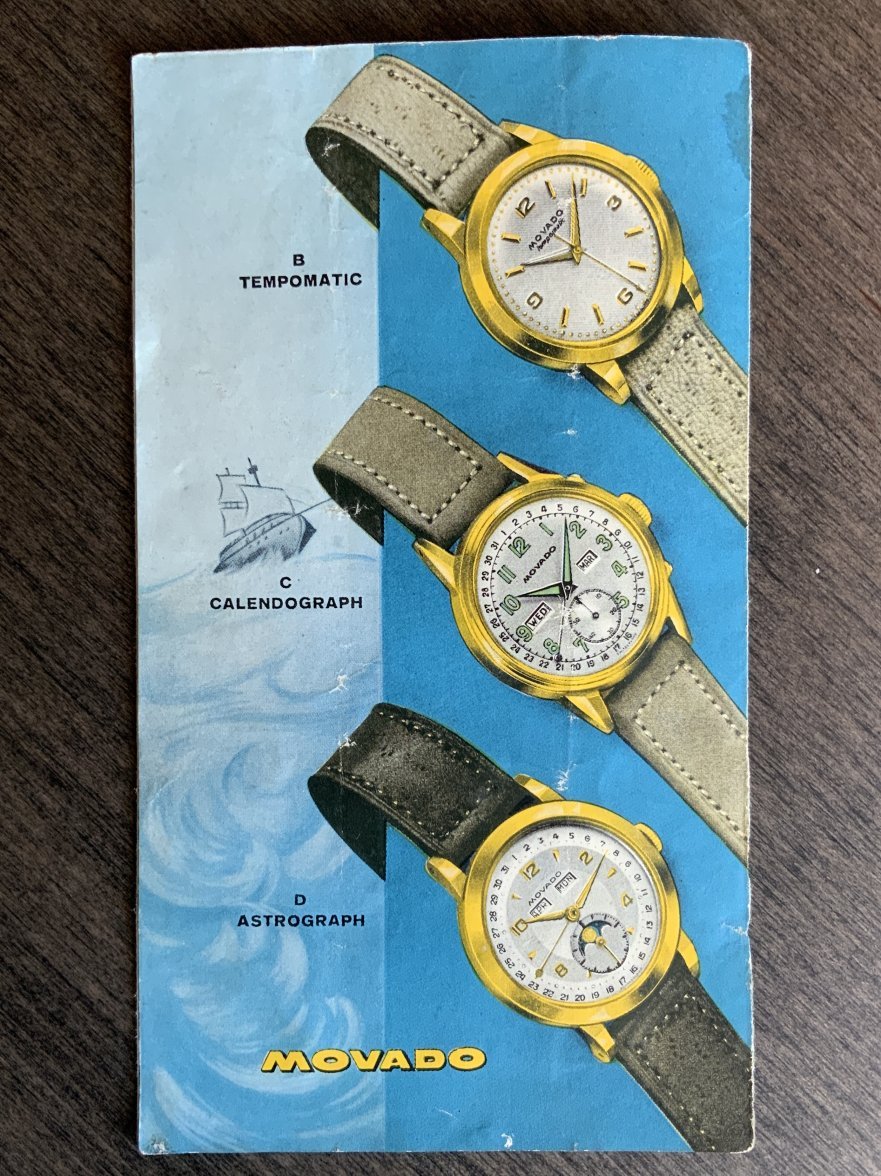 Vintage movado 2025 watch catalog