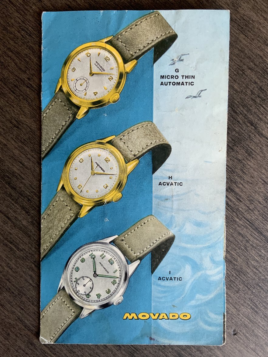 Vintage Movado Catalog / Brochure Cool Pictures of Many Models