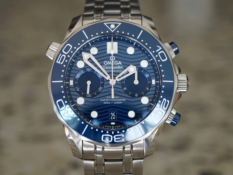 FS Omega Seamaster Diver 300M Co Axial Chronograph Blue Dial