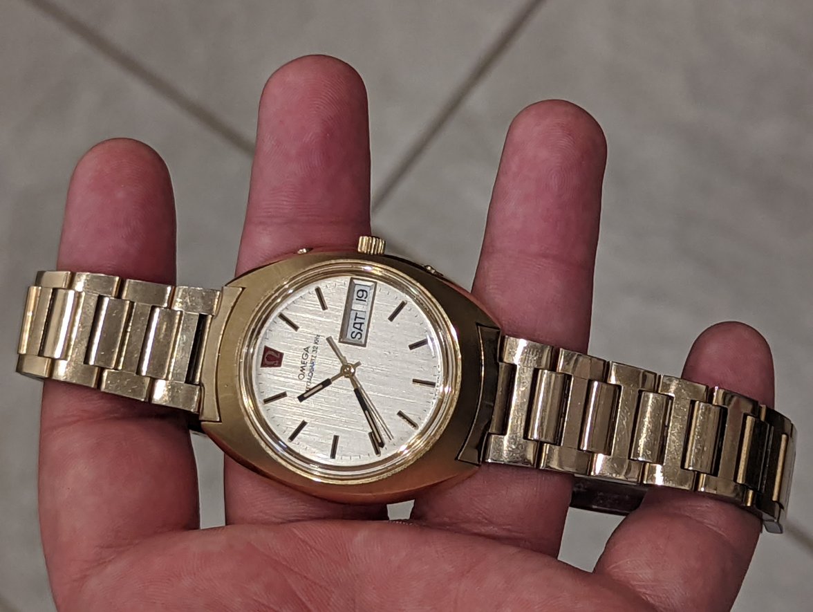 FS - 1976 Omega Megaquartz 32khz 196.0037 Cal. 1310 Gold-Plated