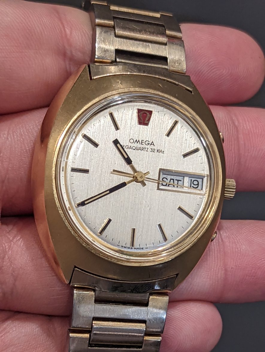 FS - 1976 Omega Megaquartz 32khz 196.0037 Cal. 1310 Gold-Plated