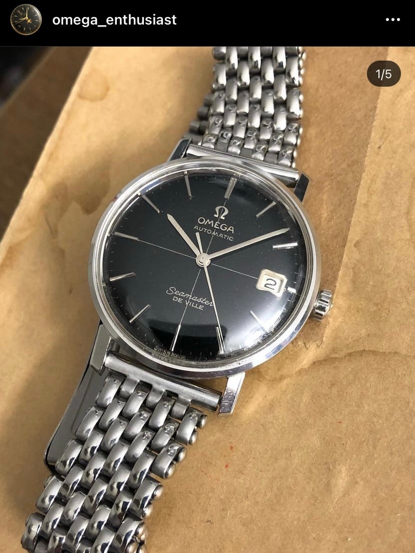 Seamaster deville clearance black