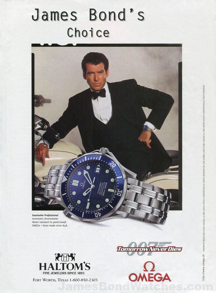 Original “James Bond’s Choice” Omega watch ad, 1997.jpeg