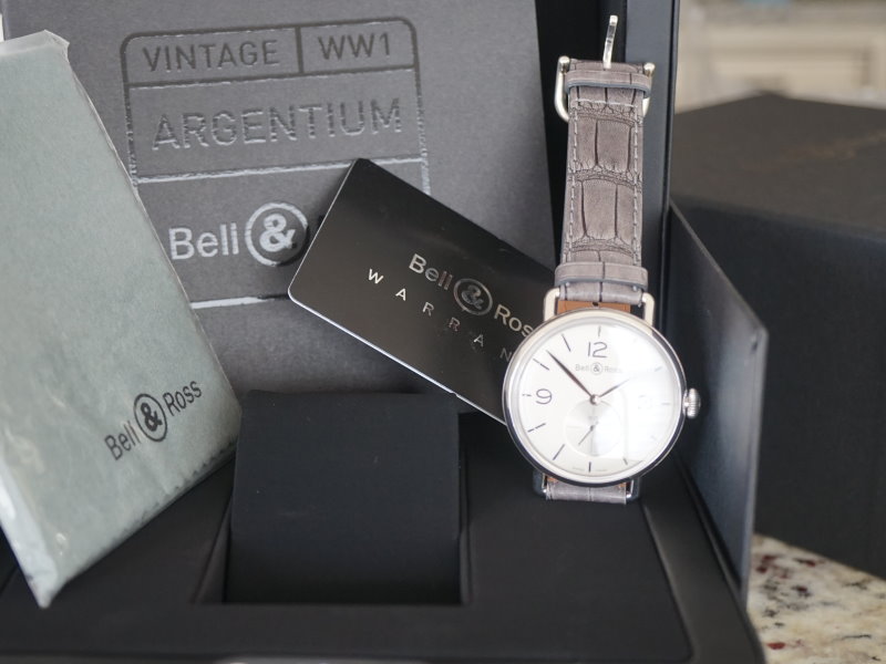 FS Bell Ross Vintage WW1 Argentium Silver BRWW1 ME AG OP SCR