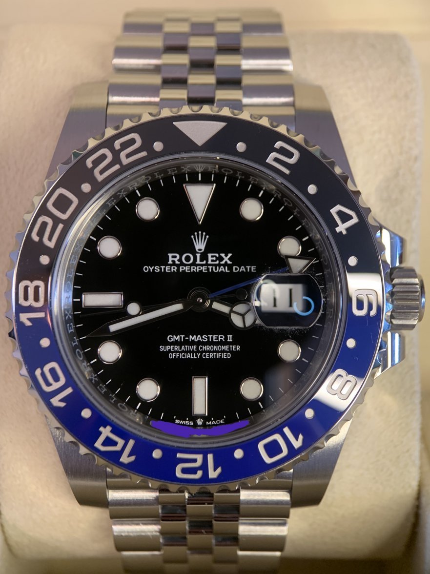 SOLD - Rolex GMT MASTER II 126710BLNR Jubilee Full Set 2020 EU/UK ...