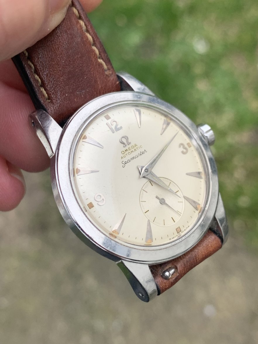 SOLD - Vintage 1950 Omega First series beefy lug Seamaster 2576